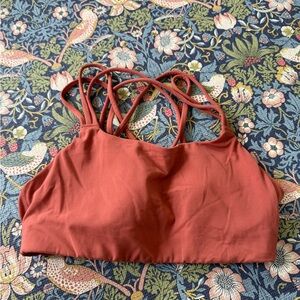 Athleta Rust Strappy Sports Bralette